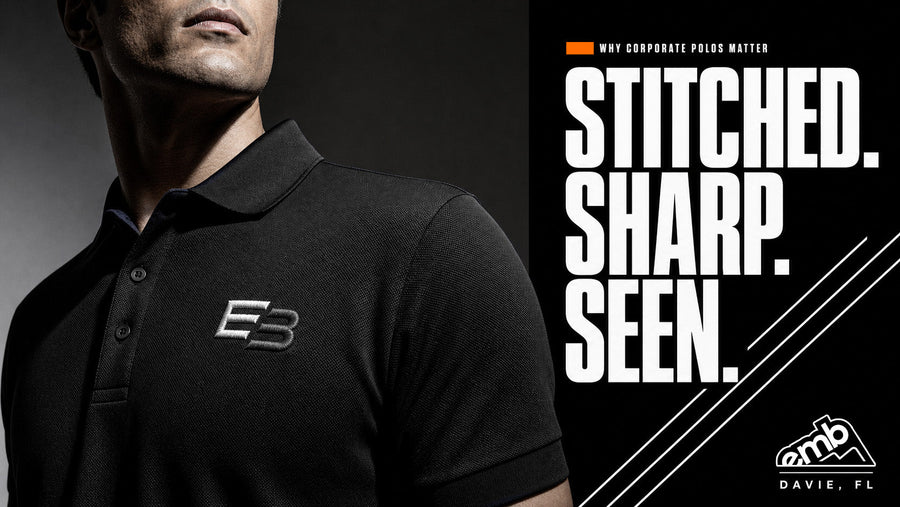 Professional Corporate Embroidered Polos by Embroidery Broward