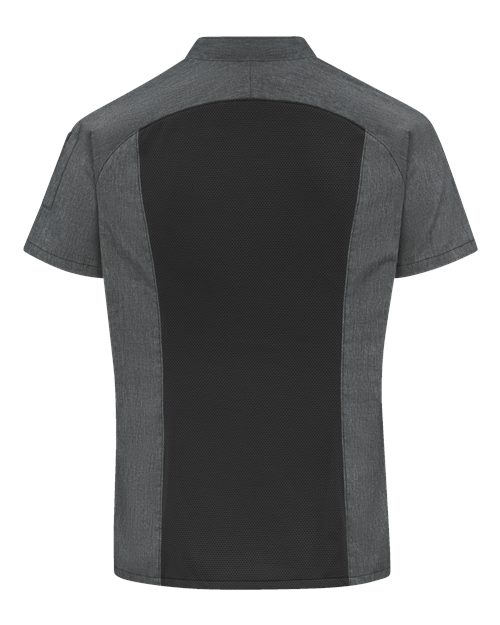 Chef Designs 051W - Charcoal Heather/ Charcoal/ Black Mesh (back)