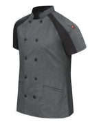 Chef Designs 051W - Charcoal Heather/ Charcoal/ Black Mesh (direct side)