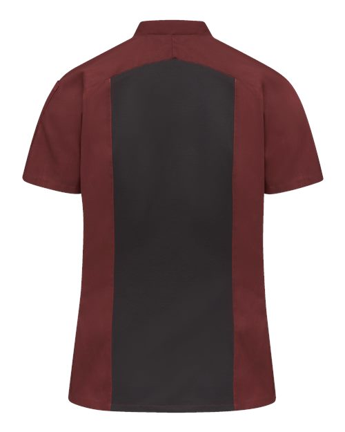 Chef Designs 051W - Merlot Heather/ Black Mesh (back)