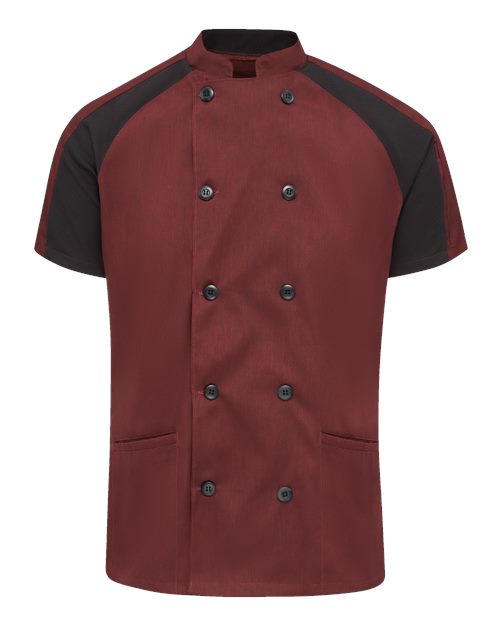 Chef Designs 051W - Merlot Heather/ Black Mesh (front)