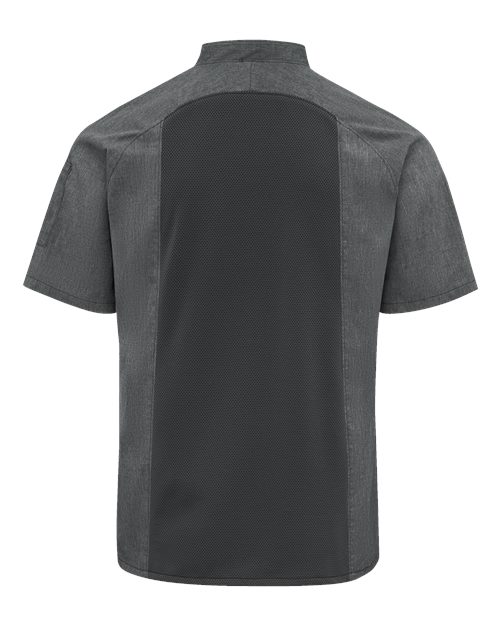 Chef Designs 052M - Charcoal Heather/ Charcoal/ Black Mesh (back)