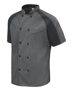 Chef Designs 052M - Charcoal Heather/ Charcoal/ Black Mesh (direct side)