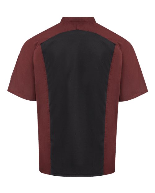 Chef Designs 052M - Merlot Heather/ Black Mesh (back)