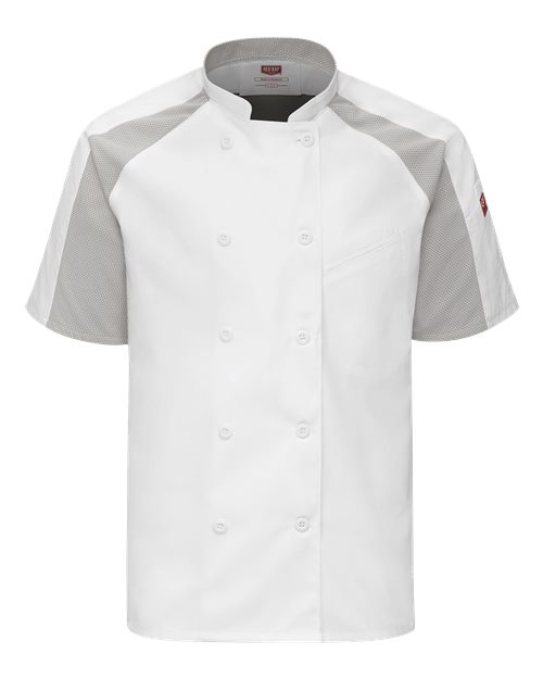Chef Designs 052M - White/ Grey Mesh (front)