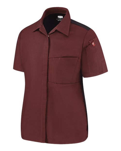 Chef Designs 501W - Merlot Heather/ Black (direct side)