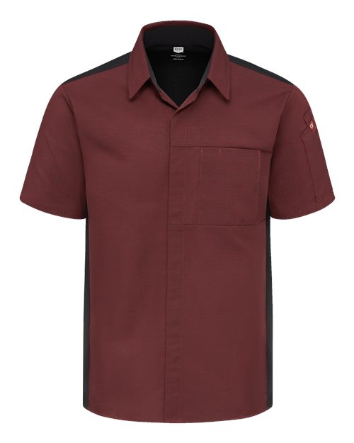 Chef Designs 502M - Merlot Heather/ Black (front)