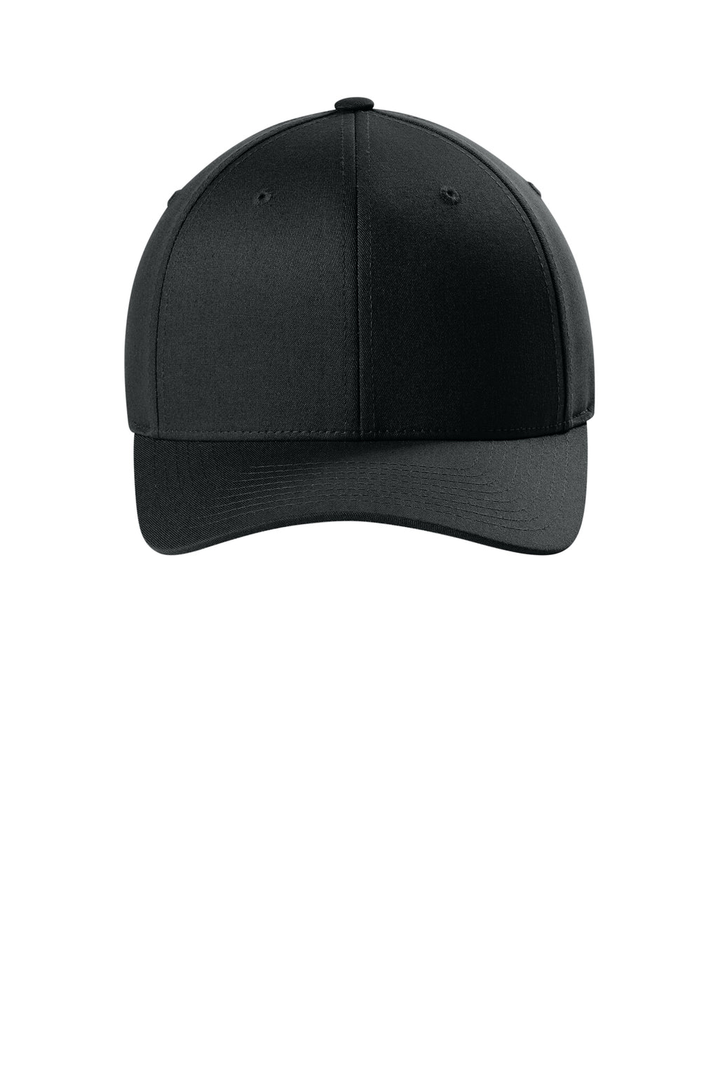V-Flexfit Cotton Twill Cap - Black - Front