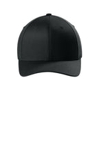 V-Flexfit Cotton Twill Cap - Black - Front