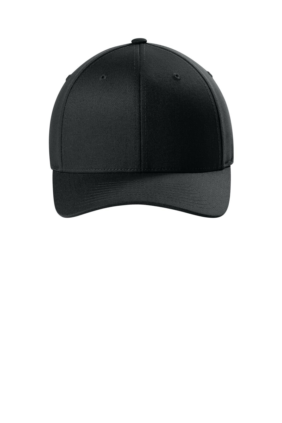 V-Flexfit Cotton Twill Cap - Black - Front