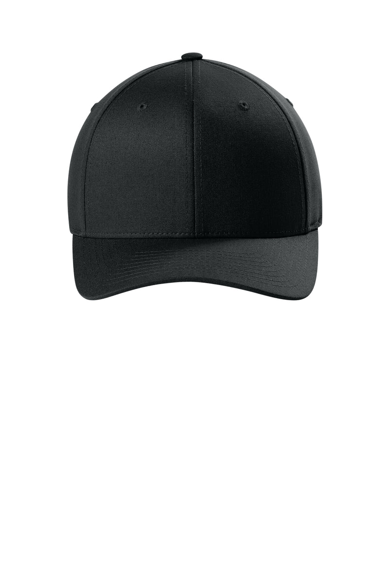 V-Flexfit Cotton Twill Cap - Black - Front