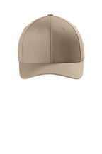 V-Flexfit Cotton Twill Cap - Khaki - Front