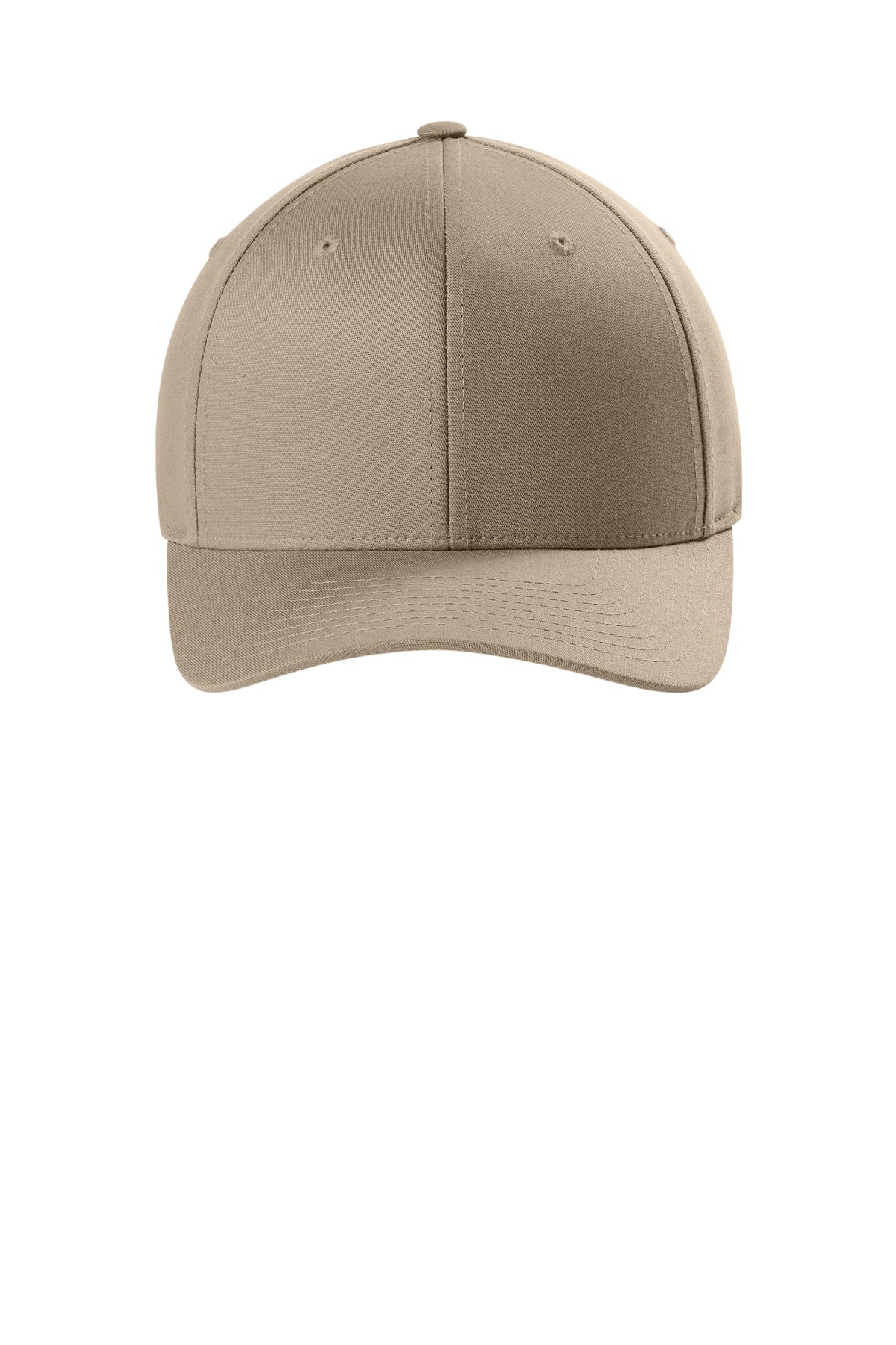 V-Flexfit Cotton Twill Cap - Khaki - Front