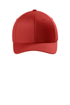 V-Flexfit Cotton Twill Cap - Red - Front