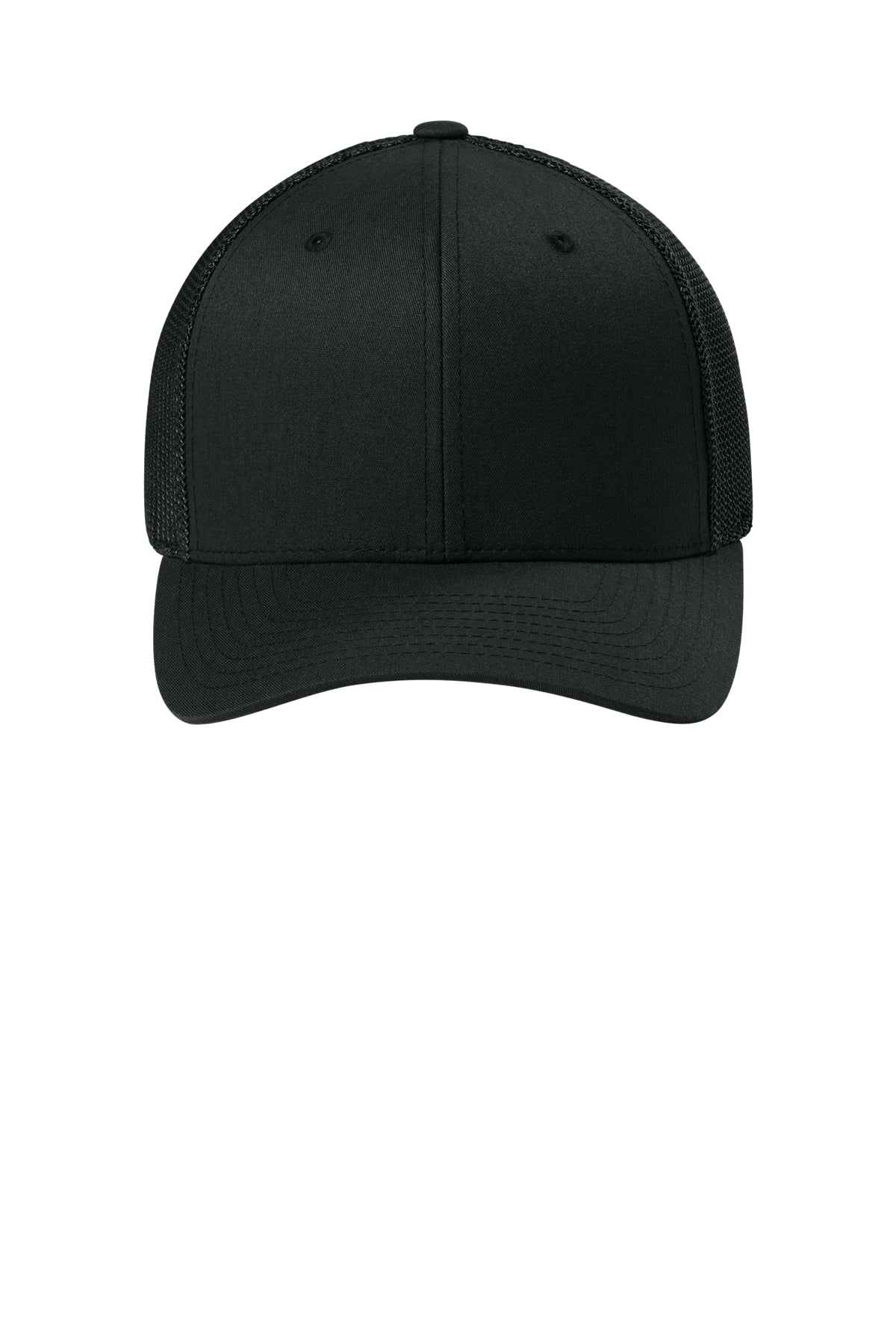 Flexfit Trucker Mesh Cap - Black - Front