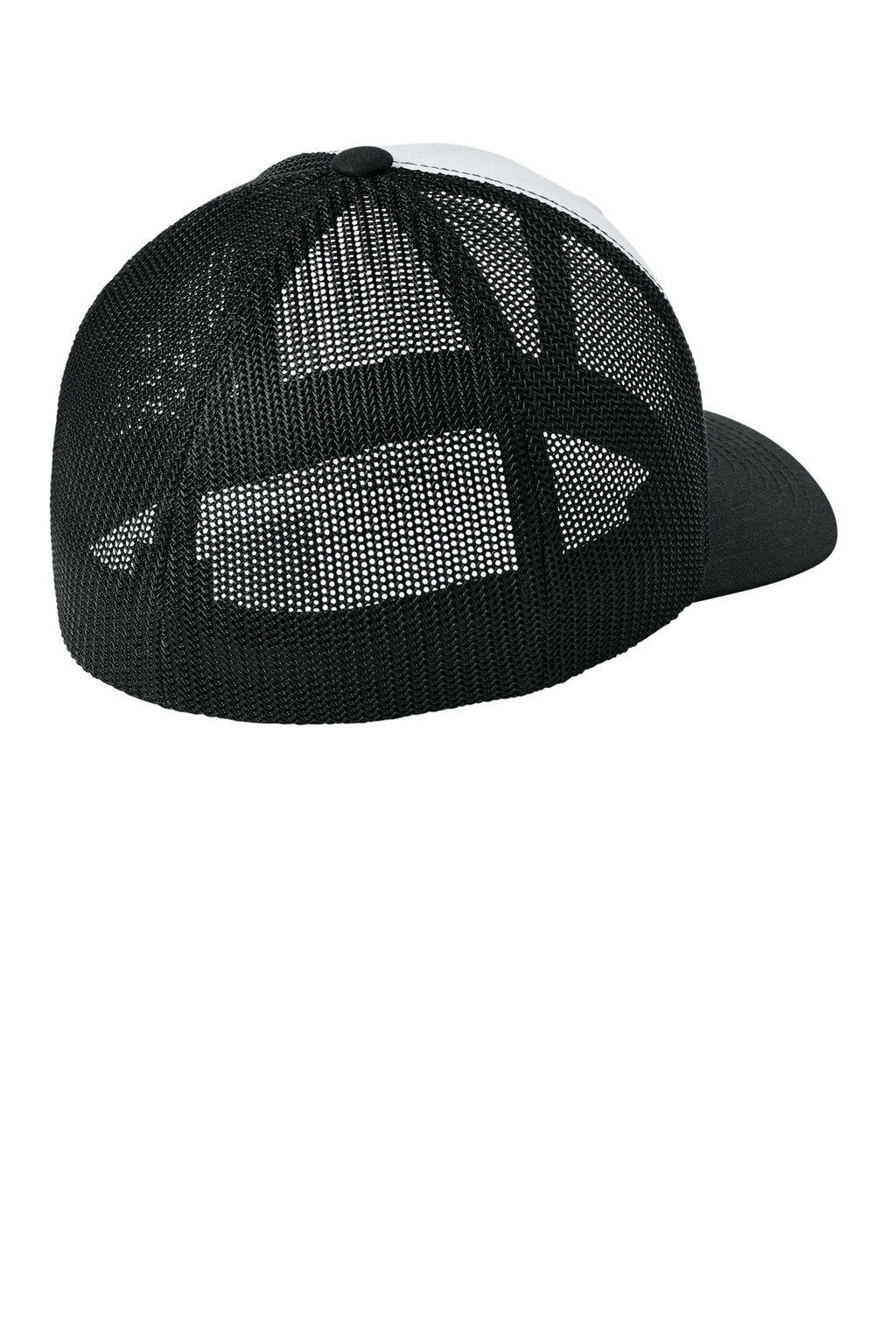 Flexfit Trucker Mesh Cap - BlkWhBlk - Back