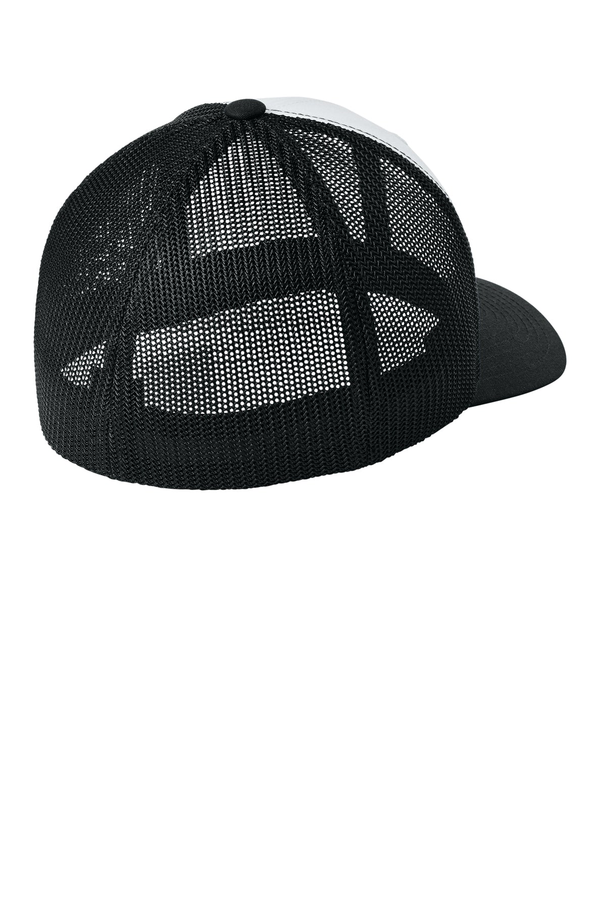 Flexfit Trucker Mesh Cap - BlkWhBlk - Back