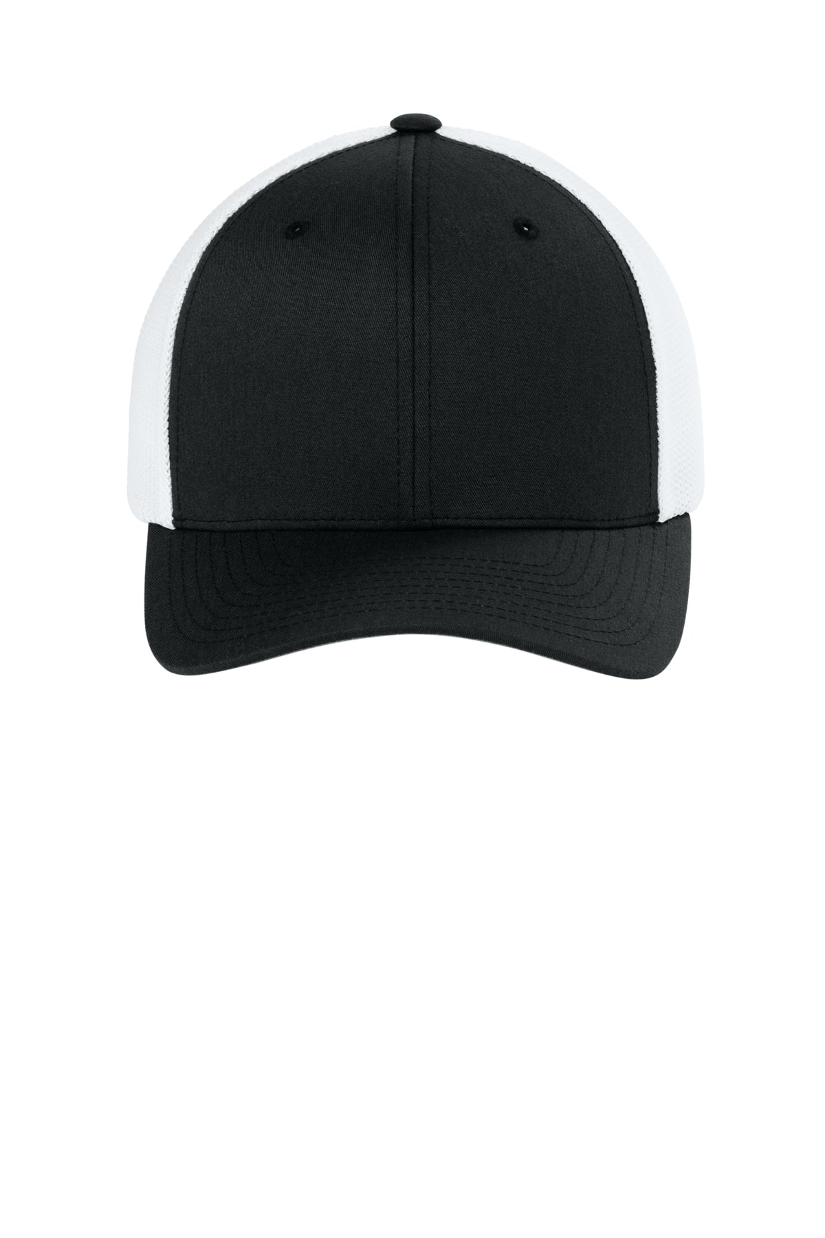 Flexfit Trucker Mesh Cap - BlkWhite - Front