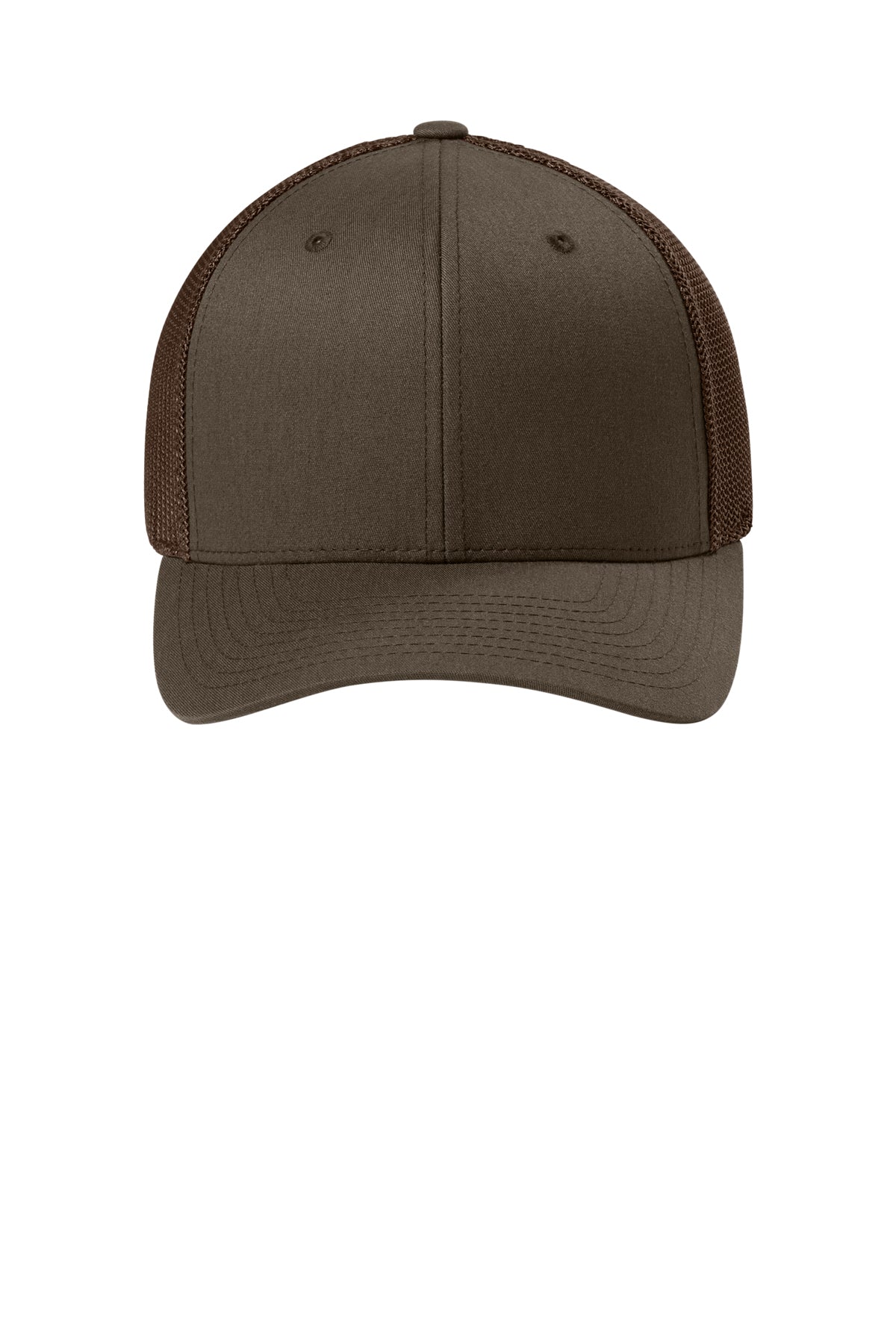 Flexfit Trucker Mesh Cap - Brown - Front