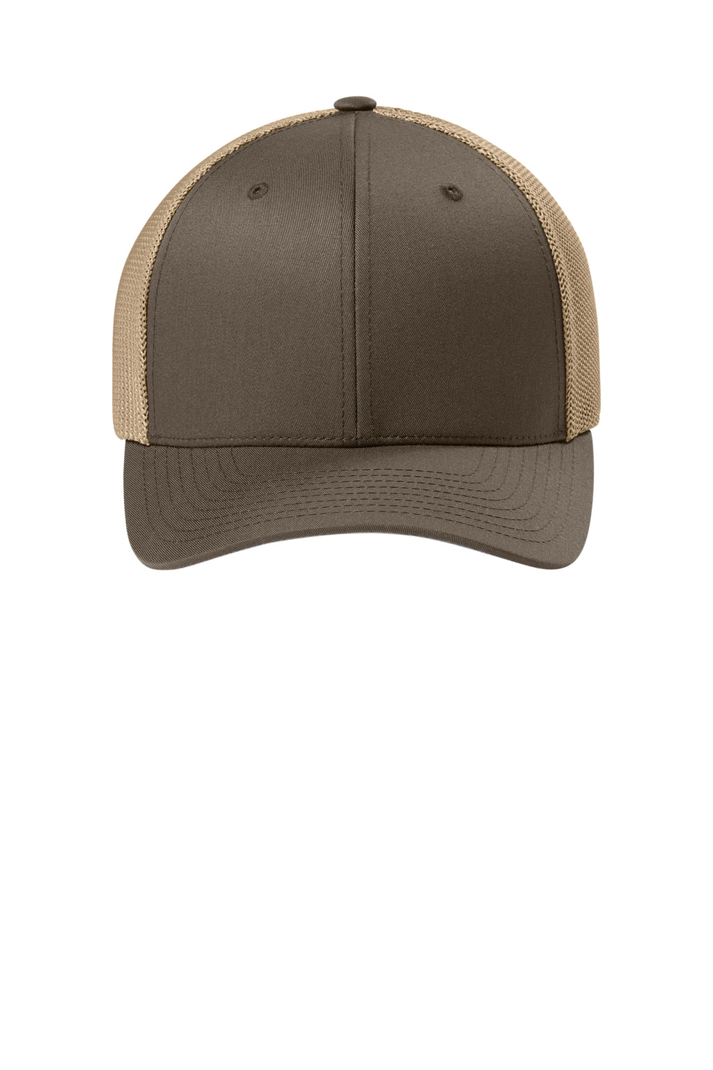 Flexfit Trucker Mesh Cap - BrwnKhaki - Front