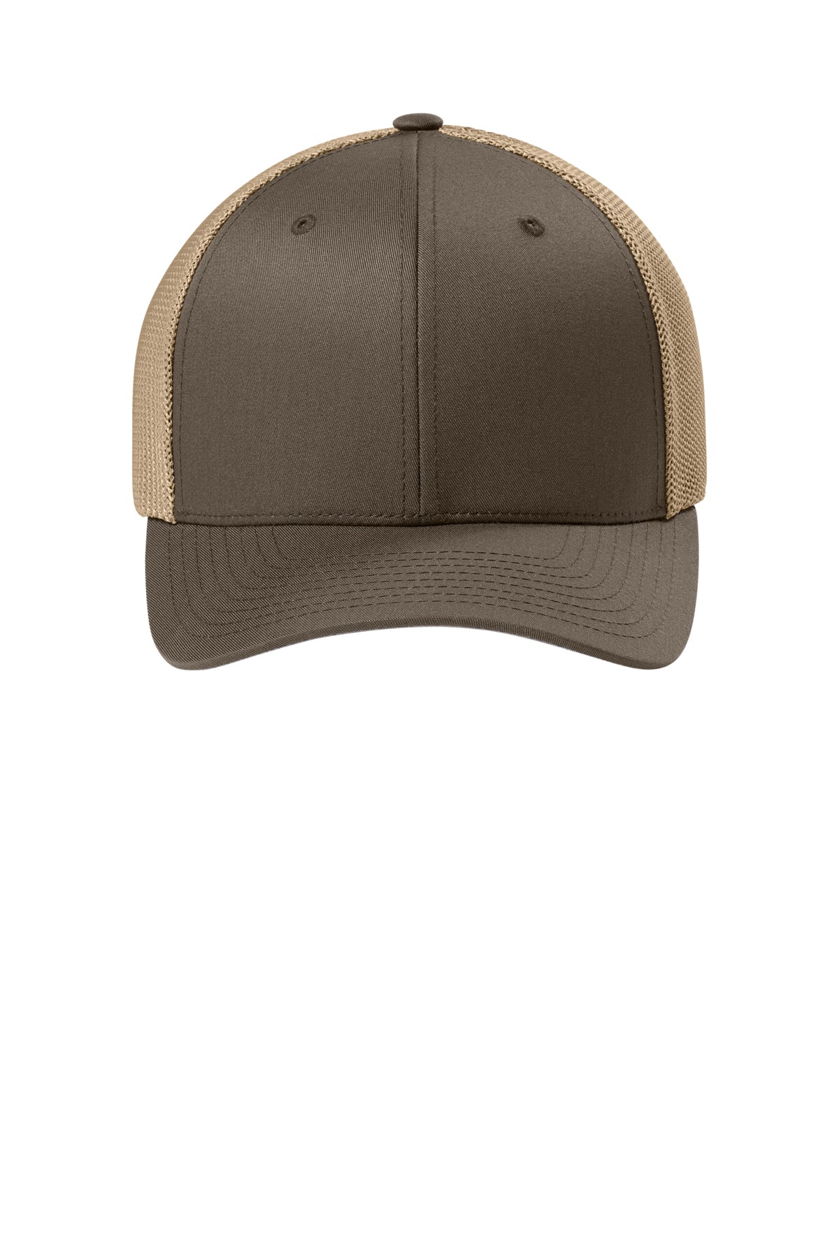 Flexfit Trucker Mesh Cap - BrwnKhaki - Front