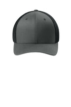 Flexfit Trucker Mesh Cap - CharBlk - Front