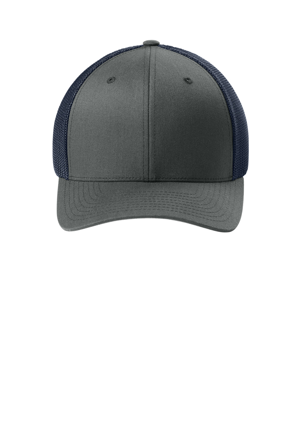 Flexfit Trucker Mesh Cap - CharNavy - Front