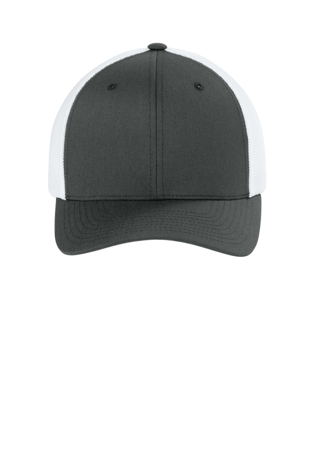 Flexfit Trucker Mesh Cap - CharWhite - Front