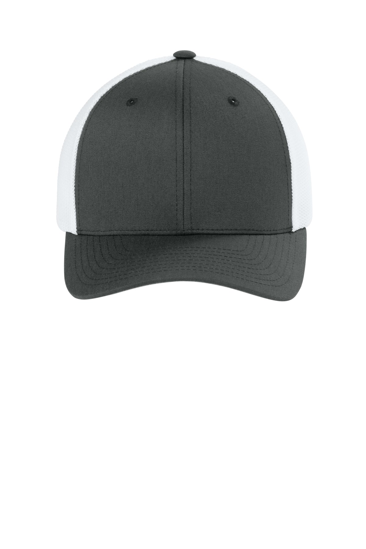 Flexfit Trucker Mesh Cap - CharWhite - Front