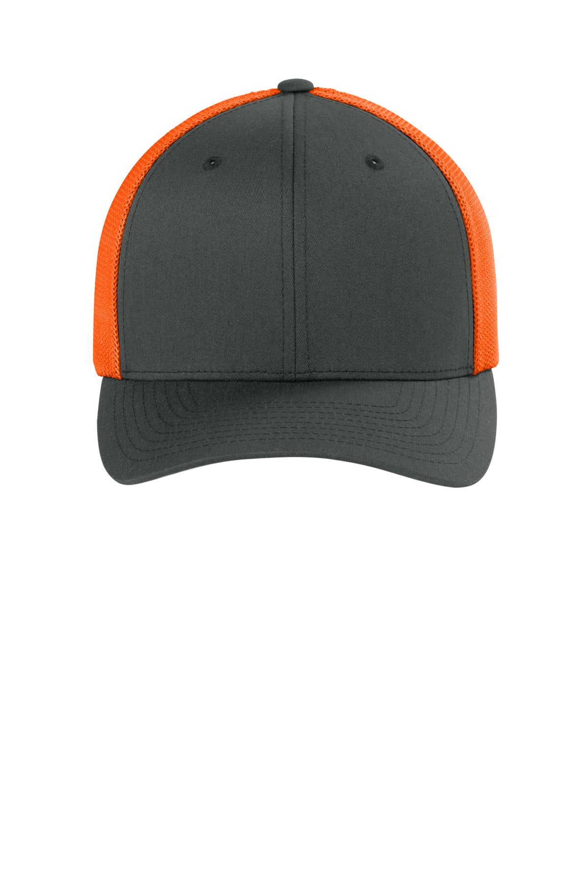 Flexfit Trucker Mesh Cap - ChrNeOrng - Front