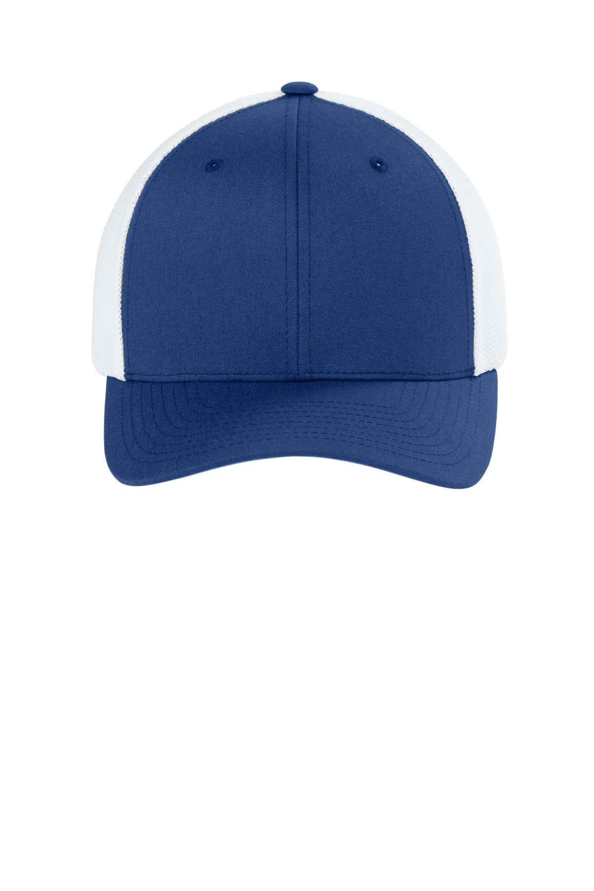 Flexfit Trucker Mesh Cap - RoyalWht - Front