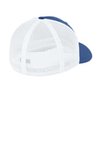 Flexfit Trucker Mesh Cap - RoyalWht - Back