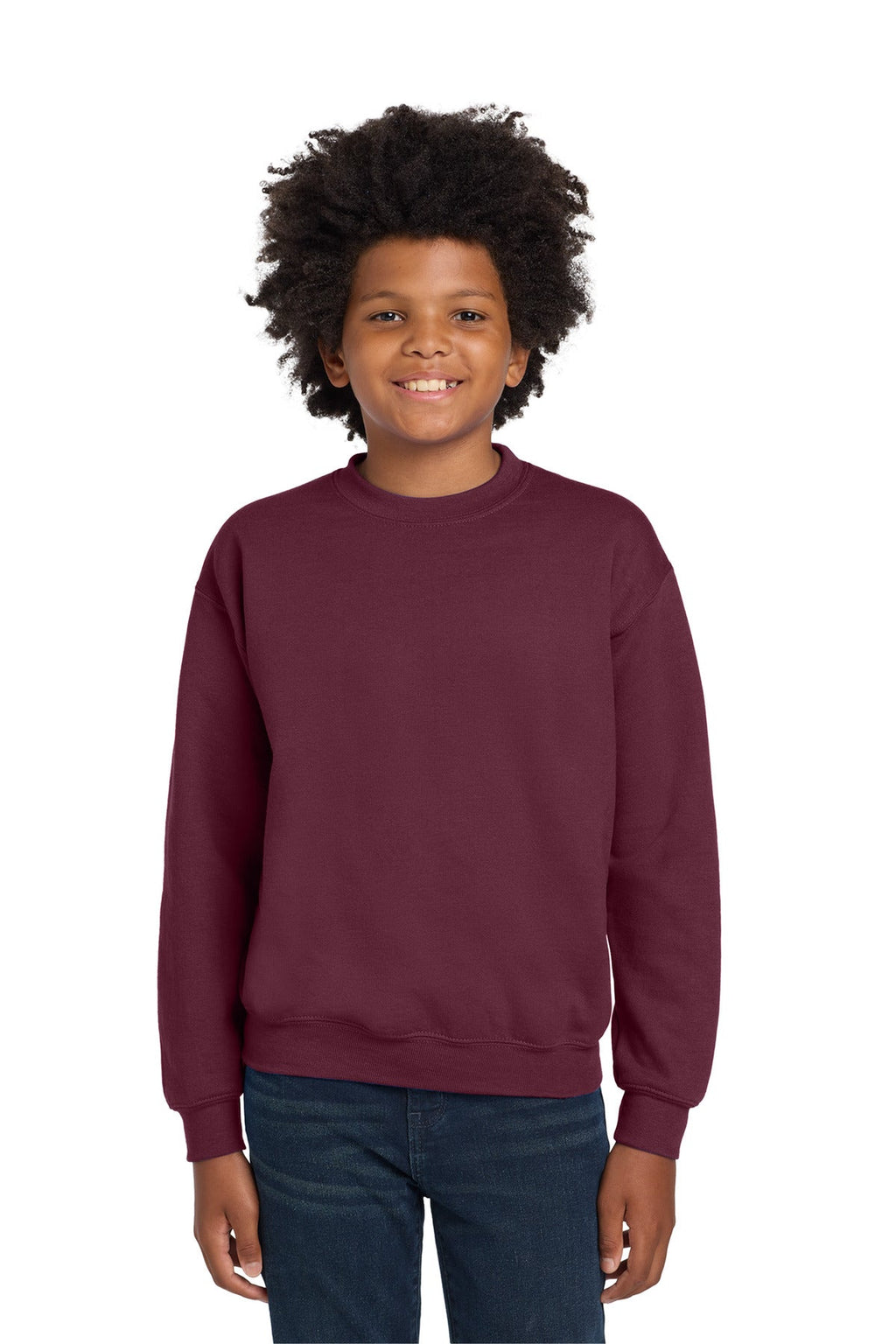 Gildan Youth Heavy Blend Crewneck Sweatshirt.  18000B