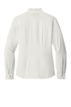 Brooks Brothers Women's Long Sleeve Ruffle Collar Blouse BB18011