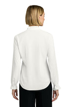 Brooks Brothers Women's Long Sleeve Ruffle Collar Blouse BB18011