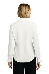Brooks Brothers Women's Long Sleeve Ruffle Collar Blouse BB18011