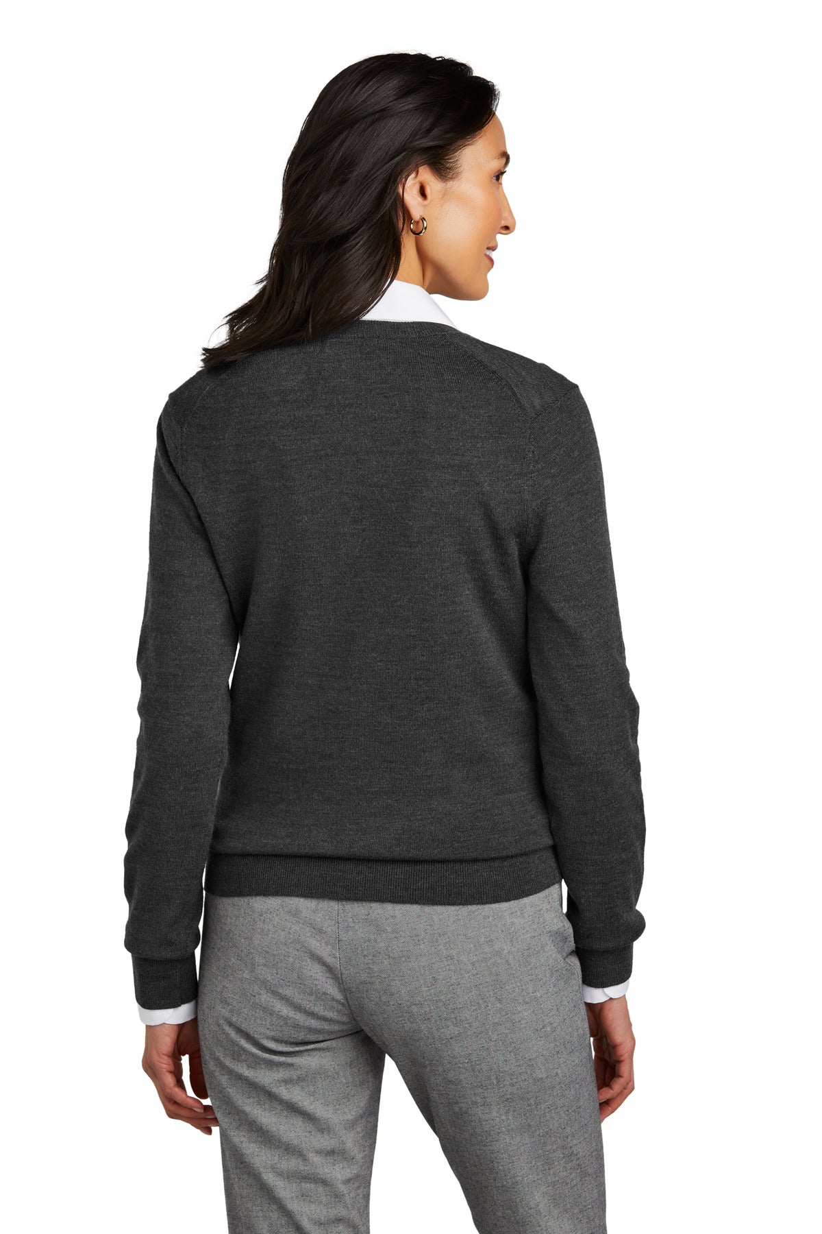 Brooks Brothers Women's Washable Merino V-Neck Sweater BB18411