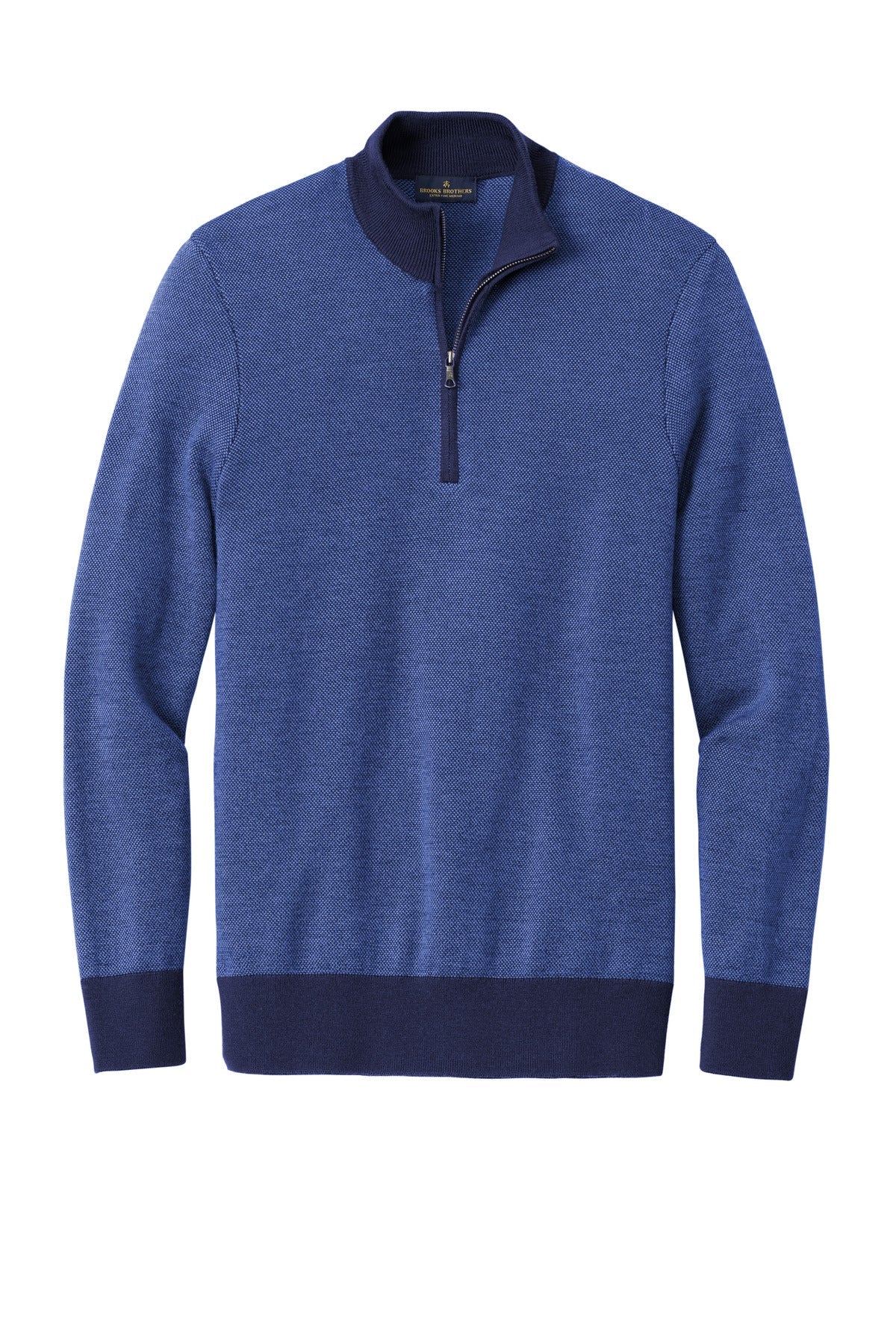 Brooks Brothers Washable Merino Birdseye 1/4-Zip Sweater BB18412