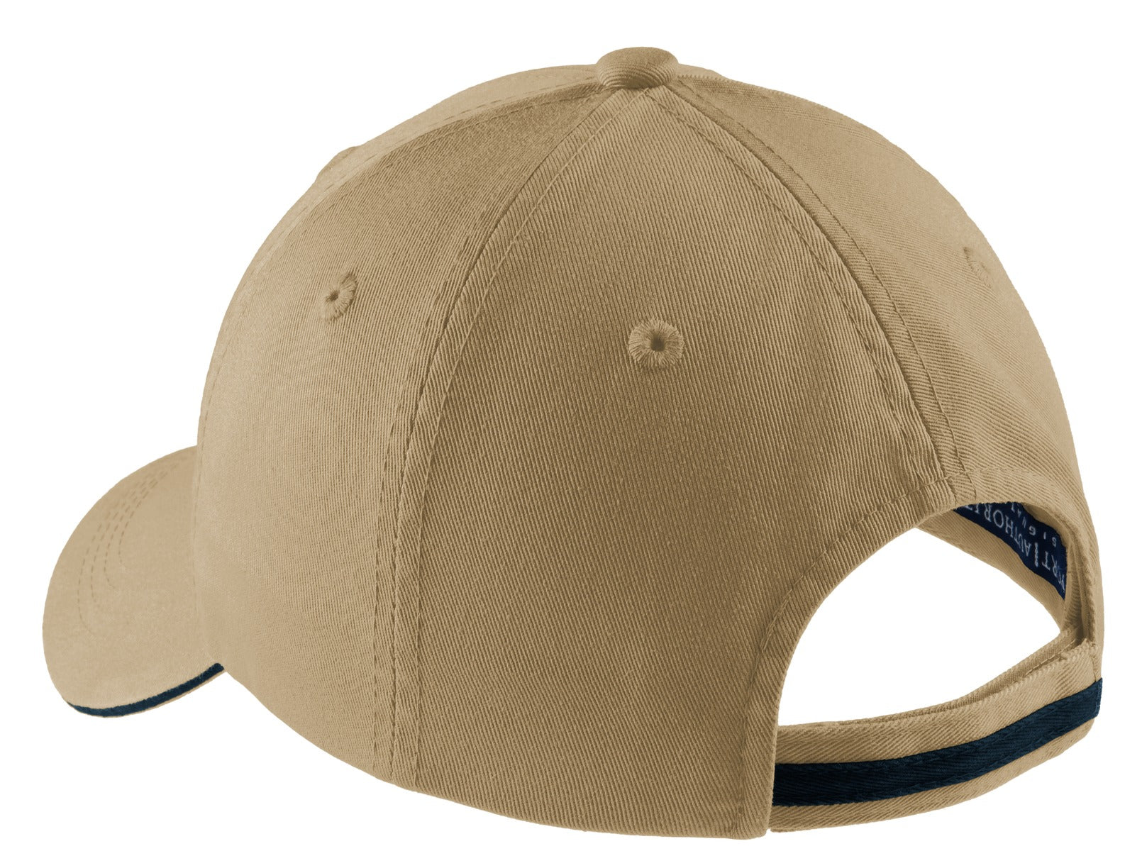 Port Authority Sandwich Bill Cap with Striped Closure.  C830
