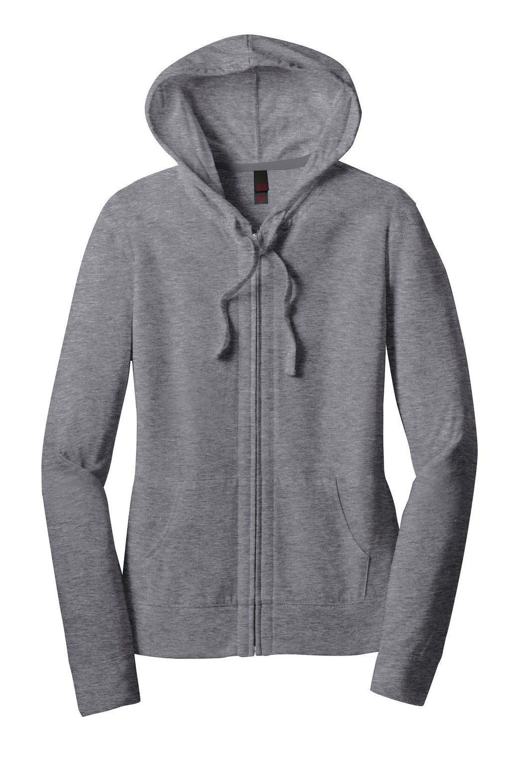 District Women's Fitted Jersey Full-Zip Hoodie. DT2100
