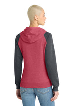 District Women's Lightweight Fleece Raglan Hoodie.  DT296