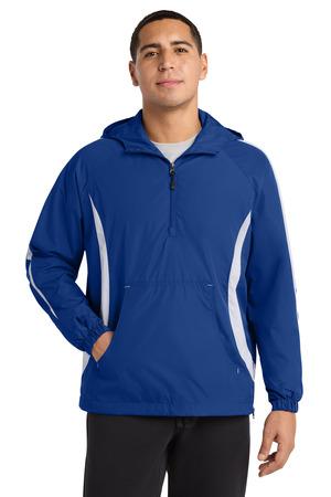 Sport-Tek Colorblock Raglan Anorak. JST63