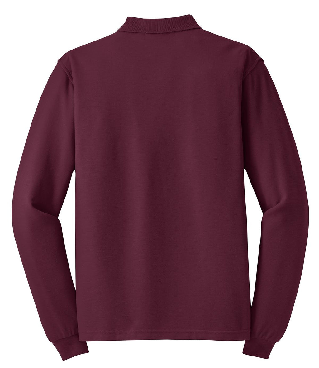 Port Authority Silk Touch Long Sleeve Polo.  K500LS