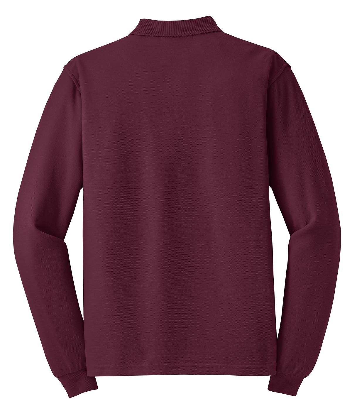 Port Authority Silk Touch Long Sleeve Polo.  K500LS