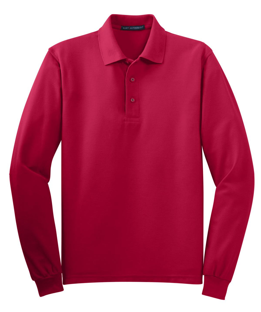 Port Authority Silk Touch Long Sleeve Polo.  K500LS