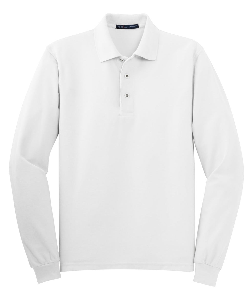 Port Authority Silk Touch Long Sleeve Polo.  K500LS