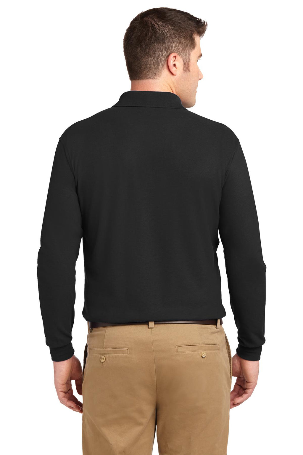 Port Authority Silk Touch Long Sleeve Polo.  K500LS