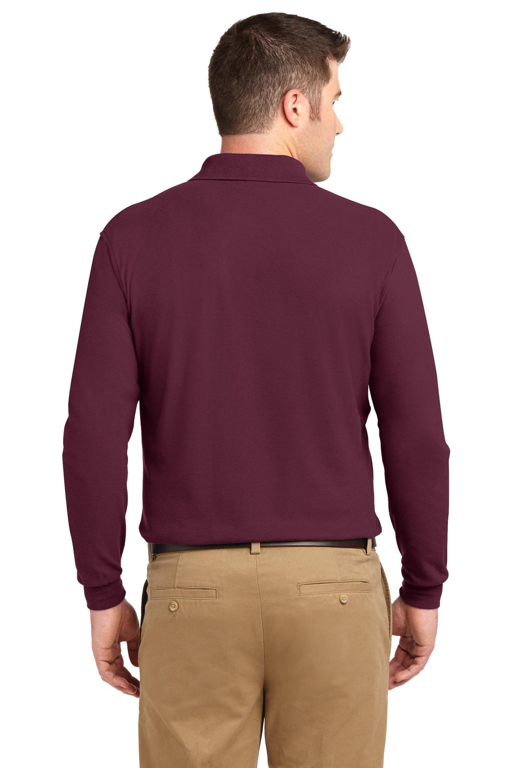 Port Authority Silk Touch Long Sleeve Polo.  K500LS