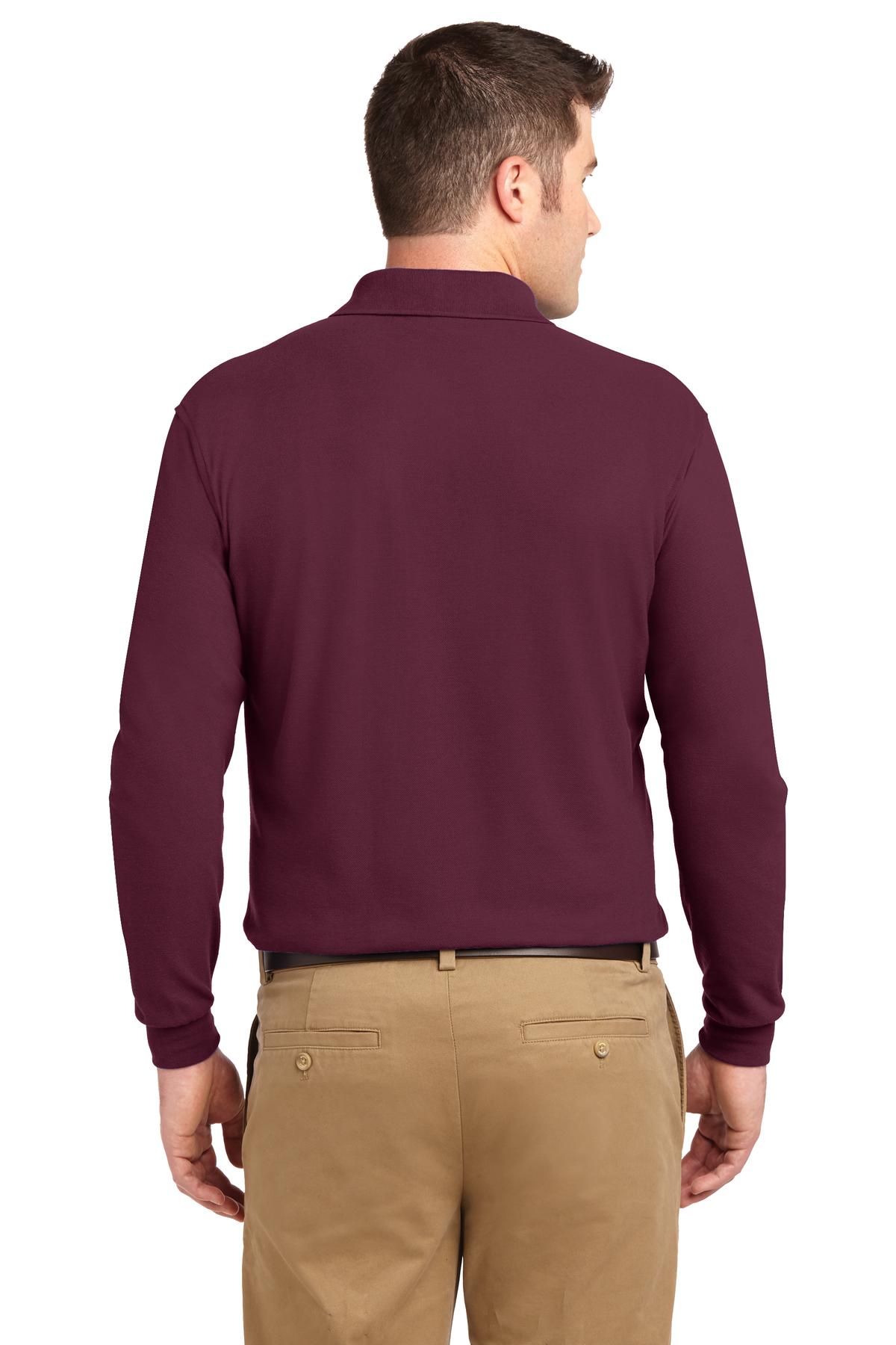 Port Authority Silk Touch Long Sleeve Polo.  K500LS