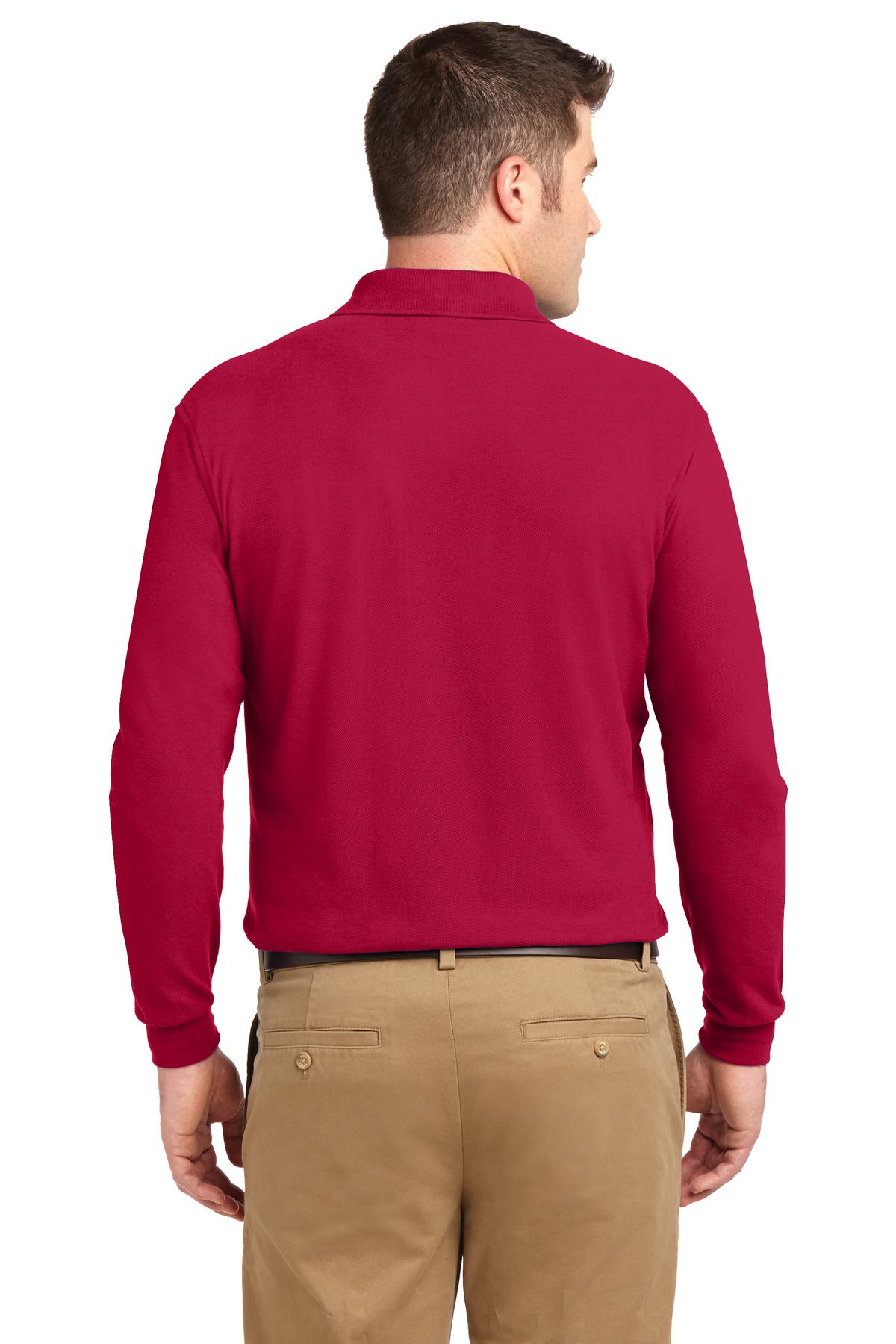 Port Authority Silk Touch Long Sleeve Polo.  K500LS